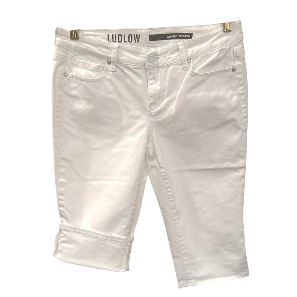 DKNY LUDLOW White Cropped Jean Shorts Size 6